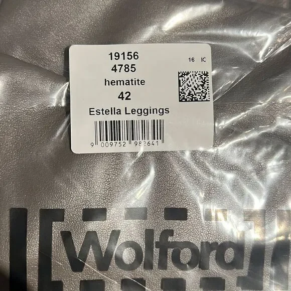 NWT Wolford Estella Faux Vegan Leggings Sz 12